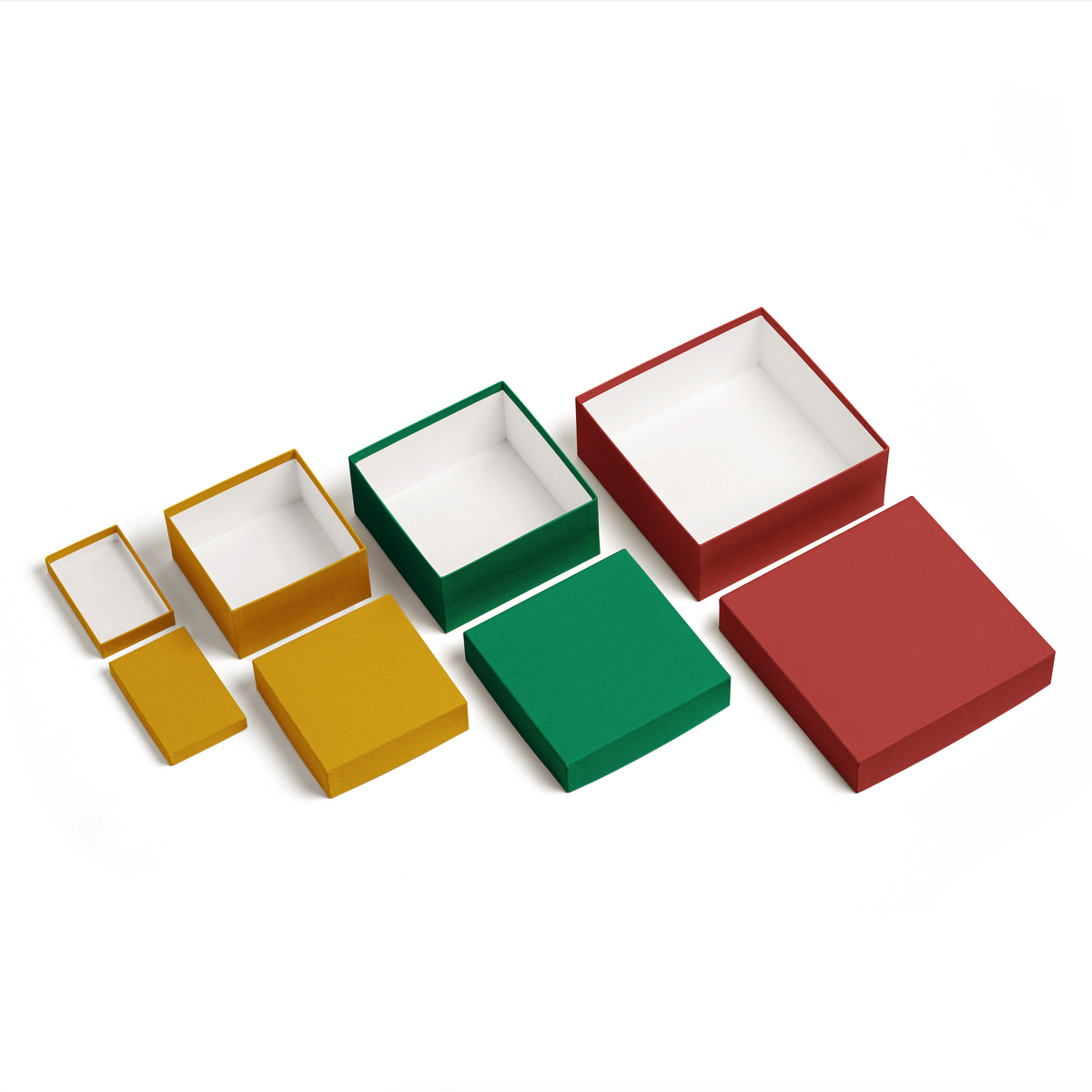 Dual Color Box Example Two-Piece Rigid Box Multicolor 4-Pack